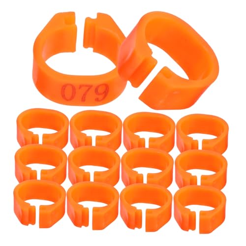 Generic 100 Pcs Plastic Pigeon Leg Rings 8mm Diameter Numbered Chicken Leg Bands for Farm Aviary Reusable