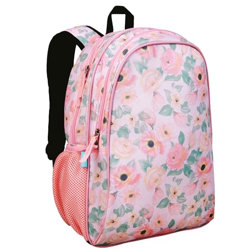 Image of Wildkin JumpOff Jo 15-inch Kids Backpack - Durable, Adjustable, Ideal for School - Floral Watercolor