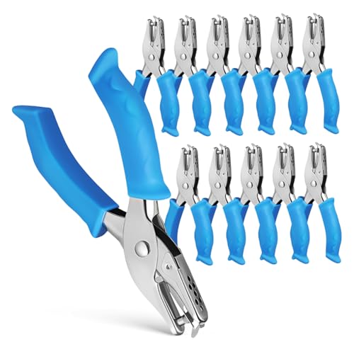 TIDTALEO 12個小型打孔器 ヘルド 製 紙用 穴あけ工具