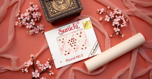 Image of Ublic Store Suruchi Bindi for Women and Girls | Size -2 Maroon Bindi Pack of 12 | Makeup Accessories