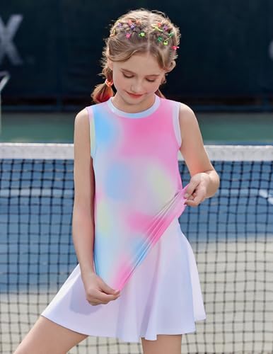 Zaclotre Girls Athletic Tank Tops High-Low Hem Loose Fit Summer Top Kids Sleeveless Sport Shirts 5-14 Years2