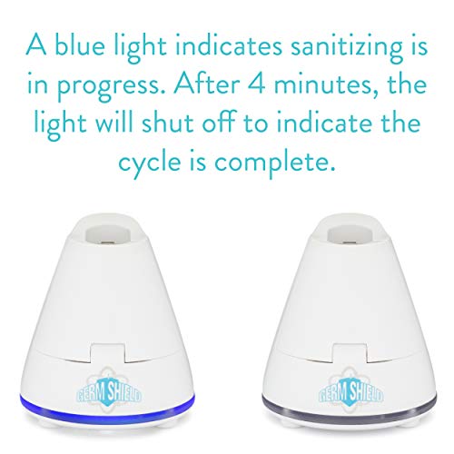 tao clean germ shield uv toothbrush sanitizer  universal cleaning station that accommodates all manual and electric toothbrushes travel friendly kills 999 of germs