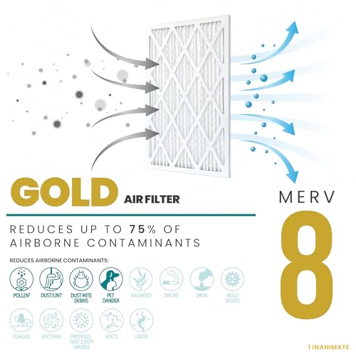Accumulair Gold 12x16x1 MERV 8 HVAC Air Filter (4-Pack) | Replacement Air Filter for AC and Furnace | Made in USA | Actual Size 11.75 x 15.75 x 0.75 by Accumulair - Image 2