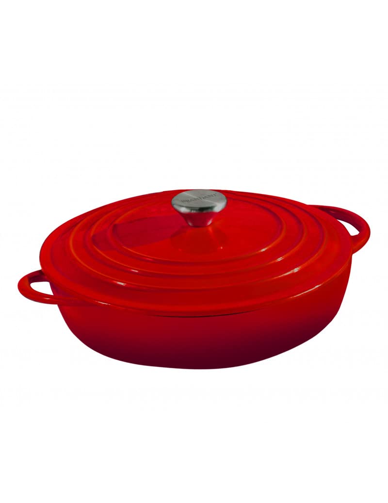 CASSERUOLA BASSA ROSSA GHISA SMALTATA 5 LITRI 52571