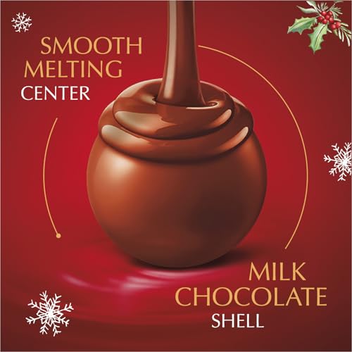Image of Holiday LINDOR Milk Modern Gift Box, Assorted Chocolate Candy with Smooth, Melting Truffle Center, 7.6 oz. (Pack of 5)