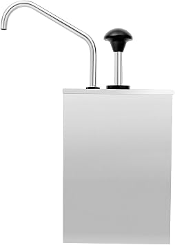 4L /4.23QT Commercial Pump Condiment Dispensers Sauce, 304 Stainless Steel Condiment Pump Station, Sauce Pump Condiment Dispenser for Kitchen Restaurant