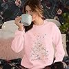 Vieawfi Magic Kingdom Sweatshirts for Women Magical Floral Castle Graphic Long Sleeve Shirt Holiday Vacation Pullover Tops, Pink, Large #1