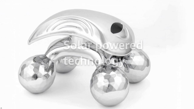 4D Face & Body Massager – Silver Microcurrent Roller with 4