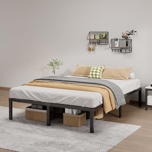 Image of LUMUNANCE Metal Bed Frame Full Size - 14 Inch Heavy-Duty Full Platform Bed Frame No Box Spring Needed, Easy Assembly, Noise-Free, Sturdy Mattress Foundation, Underbed Storage Space