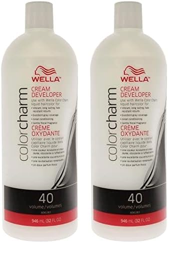 COLORCHARM Cream Hair Color Developer |40 Volume |For Optimal Gray Blending and Rich| Multi-Dimensional End Results| 32 Fl Oz (Pack of 2)