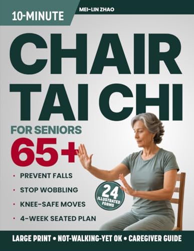 10-Minute Chair Tai Chi for Seniors Over 65: Large-Print 4-Week Seated Plan to Prevent Falls, Stop Wobbling, Protect Your Knees, and Walk Through Every Room with Real Confidence (Tai Chi &amp; Balance)