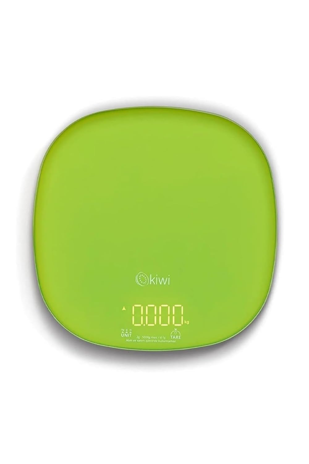 Kiwi KKS-1125 Dijital Mutfak Terazisi, 5 kg Kapasite ve 1 gr Hassasiyet, LCD Ekranlı Hassas Hassas Ölçüm Tartısı, Yeşil