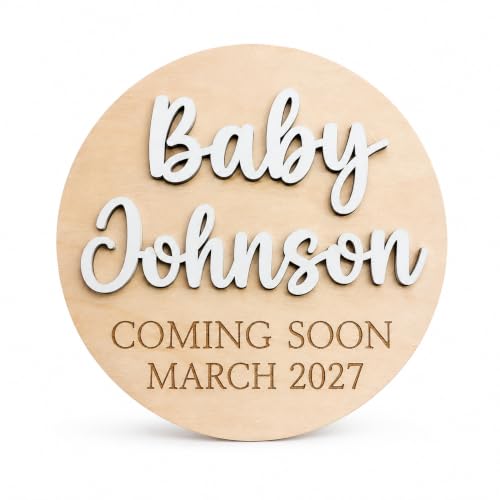 Personalized Pregnancy Announcement Sign (Baby...