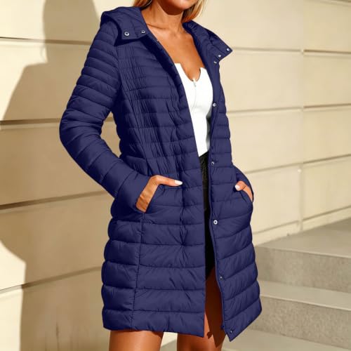 YRAETENM Winter Coats for Women Mid Length Lightweight Down Quilted Jackets - image 4