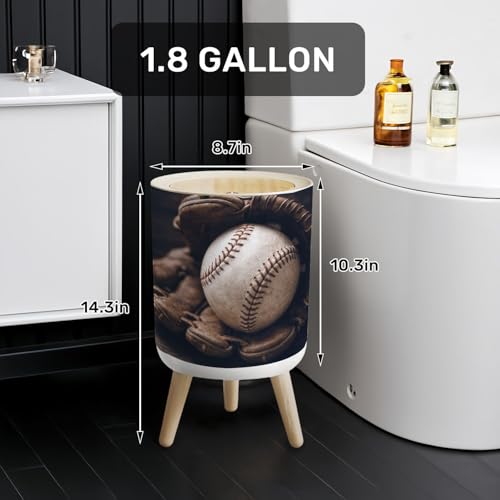 Caneca de basura redonda con tapa, 7L miniatura 2