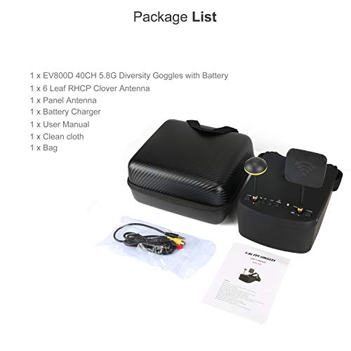 Sologood 5.8Ghz Fpv Goggles Ev800D 5 Inch 40Ch 800X480 Fpv Receiver Display With Dvr For Fpv Quadcopter Drone Rc Car #TOP7