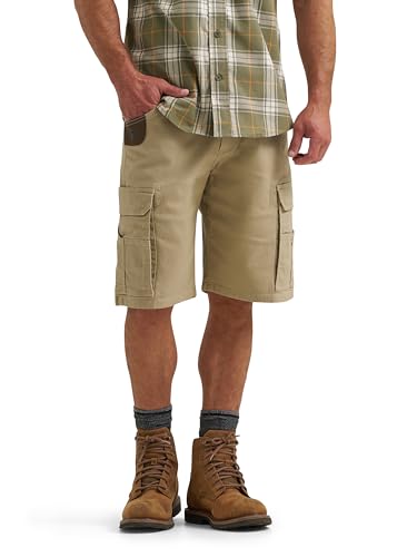 Wrangler Riggs Workwear Men's Performance Ranger Cargo Short, Khaki (Canvas), 33