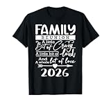 Retro 2026 Family Reunion A Little Bit of Crazy Funny Family T-Shirt