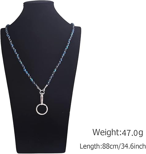 Miniatura 4 de C&L Accessories Cordón para mujer, cordones con cuentas para tarjetas de identificación, soporte para profesores, llavero, collar, correa para gafas