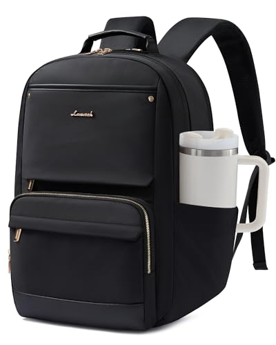 LOVEVOOK Laptop Backpack for Women with Large Capacity Cup Pocket, 15.6 inch Work Purse Travel Bag...