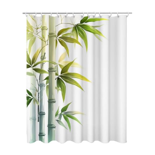 Shower curtain imperméable blanc avec ourlet lesté et crochets inclus