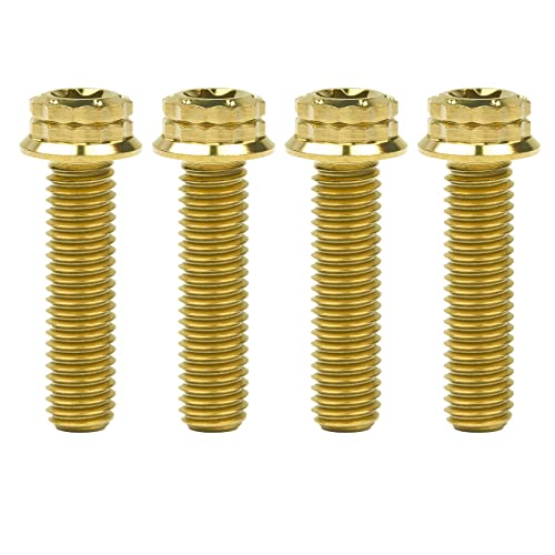 Titanium Flange M10 Bolt (M10x35mm Pitch 1.5mm, Gold)