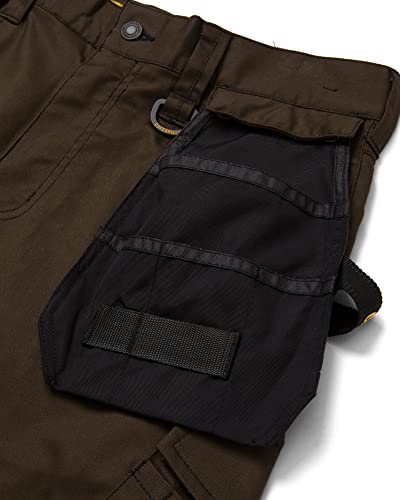 Caterpillar Men's H2O Defender Water Resistant Work Pants With Reinforced Knees, Bellowed Cargo Pocket And Tool Bags, Dark Earth/Black, 32/34 #TOP2