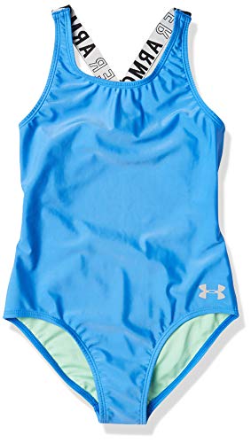 Under Armour Little Girl's UA Racer 1 PC Swimwear, Water, 6X