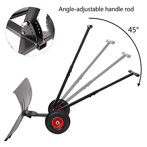 Tuffiom SNOWPUSHER Snow Pusher Shovel For Driveway With Wheels thumb #2
