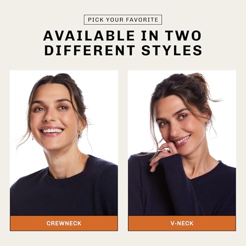 Weatherproof Vintage Women's Lightweight 100% Pure Thin Cashmere Sweater, Long Sleeve Sweatshirt, Casual Soft Pullover(XS-XL)3