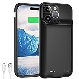 Battery Case for iPhone 15 Pro Max,Upgraded 9000mAh Ultra-Slim Rechargeable Protective Extended Charger Case Compatible with iPhone 15 Pro Max (6.7 inch) Battery Charging Case Support Carplay (Black)