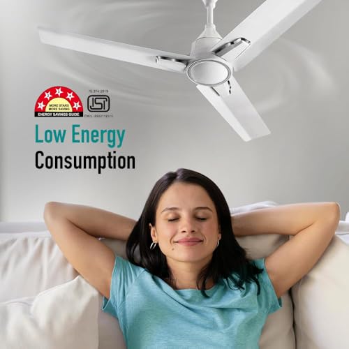 Image of KUHL Arctis A1 1200 mm 65% Power Saving BLDC Ceiling Fan With Remote | BEE 5 Star Rated & ISI Marked | High Air Flow | 5 Year Warranty on Motor | White