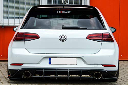 Diffuseur de pare-chocs arrière avec splitters pour look TCR Golf 7