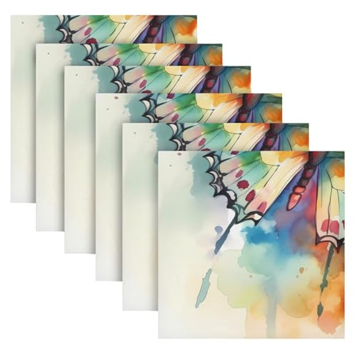 Servilletas de tela multicolor set x6 20x20 in miniatura 2
