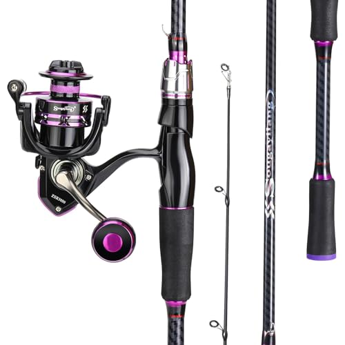 Sougayilang Spinning Fishing Combo - 6' Purple