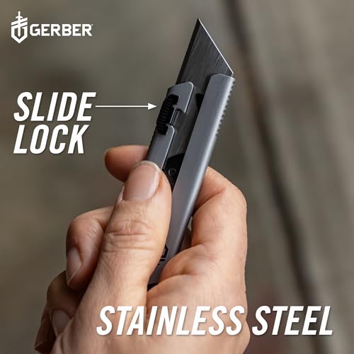 Image of Gerber EAB Utility Knife, EDC Pocket Knife, Replaceable Blade, Mini Silver, (Pack of 12)