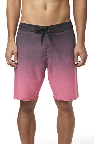 O'NEILL Men's Water Resistant Hyperfreak Stretch Swim Boardshort, 19 Inch Outseam (Pink/Solid, 32)