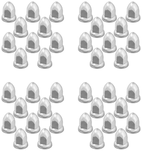 Image of GG Grand General 10276SP 33 mm X 2-3 /8 Inches Chrome Plastic Nut Cover with Flange (Pack of 4)