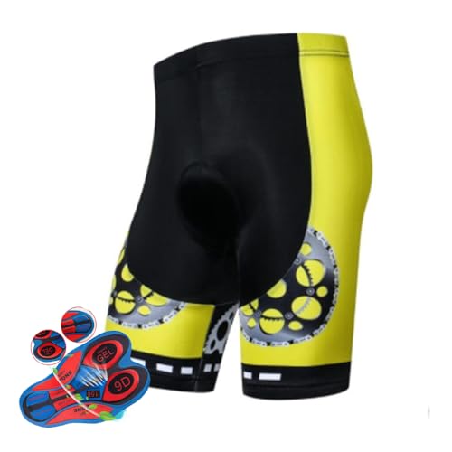 Culotte Ciclismo Hombre Pantalones cortos de ciclismo transpirables con acolchado de gel 9D, mallas for bicicleta de montaña, ropa de protección solar for MTB Culotte Ciclismo Hombre Corto(D,L)