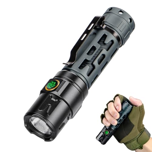 Taktische Taschenlampe aufladbar USB-C - Extrem Hell ,5200 Lumen Wasserdicht IPX4 ,5 Lichtmodi + Memory - Mini Taschenlampen, Torch Light für Camping, Angeln, Wandern, Reparatur und Notfall (Schwarz) Taktische Taschenlampe aufladbar USB-C - Extrem Hell ,5200 Lumen Wasserdicht IPX4 ,5 Lichtmodi + Memory - Mini Taschenlampen, Torch Light für Camping, Angeln, Wandern, Reparatur und Notfall (Schwarz)