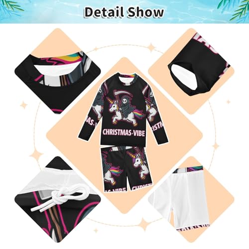 Conjunto de natación Grim Reaper infantil con protección solar UV 4