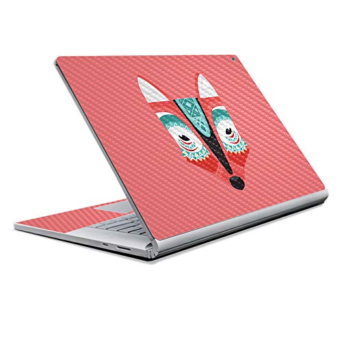 Image of MightySkins Carbon Fiber Skin for Microsoft Surface Book 2 13 inch (2017) - Aztec Fox,Protective, Durable Textured Carbon Fiber Finish,Easy to Apply, Remove, and Change Styles,