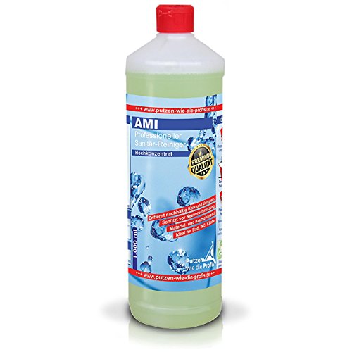 AMI Antikalk-Badreiniger Konzentrat 1.000ml, Kalkreiniger & Sanitärreiniger, entfernt Kalk & Schmutz in Bad & Küche, hautfreundlich & ökologisch abbaubar Cover