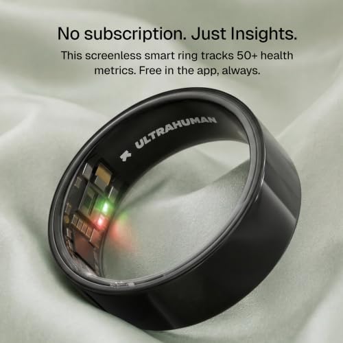Image of ULTRAHUMAN Ring AIR - Aster Black - Size 8 - Smart Ring | No App Subscription Fee | Size First with Sizing Kit | Sleep, Activity & Heart Rate Tracking | Fitness Ring for Men & Women