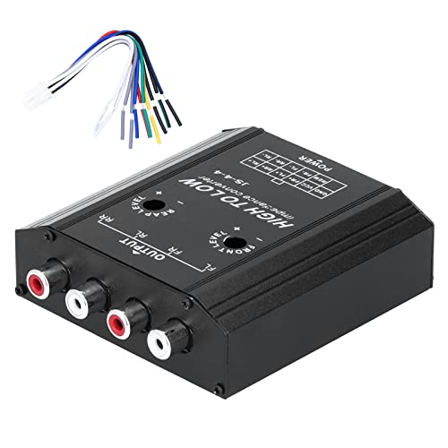 Ausla Converter de Audio Convertidor de Impedancia de Audio de 4 Canales, Alta Fidelidad, Anti-interferencia, Aislamiento de Ruido, Convertidor de Amplificador de Vehículos para Altavoz de Radio