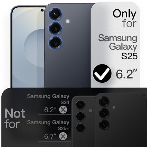 Image of JETech Slim Cover Case for Samsung Galaxy S25 5G with Camera Lens Full Protection, Ultra-Thin Lightweight Matte Finish Minimalist Protective Phone Cover (Black)