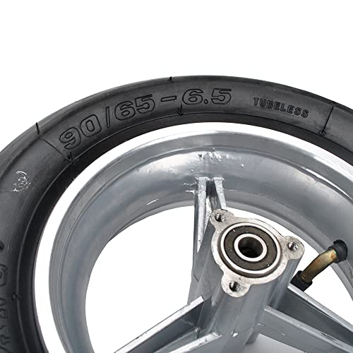 Pocket bike Front 90/65-6.5 rear 110/50-6.5 Smooth Tires Tire Suitable for 2 stroke Front and Rear Tire Accessories of Rocket motor scooter Mini Motorcycle (One Front 90/65-6.5 (tire + wheel)) - Image 6