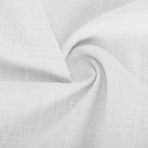 Girls Cotton Linen Shirts Summer Casual Button v Neck Tunic Blouses Kids Trendy Lightweight Solid Short Sleeve Tops4