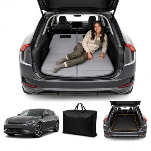 Image of Car Mattress for 2022-2026 Kia EV6, Upgraded Non-Inflatable Thickened Foam SUV Car Camping Mattress, Foldable Trunk Sleeping Pad Car Bed Mattress for Road Trips Camping Travel