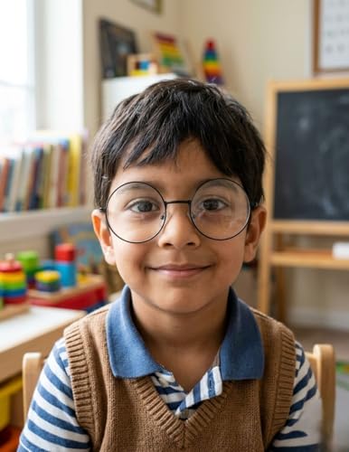Image of BookMyCostume Black Spects Harry Potter Glasses Bose Netaji Drama Theater Spectacles for Role Play Costume Accessory | Kids